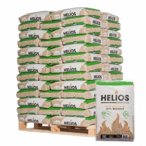 Pelety HELIOS – paleta 65 pytlů po 15 kg