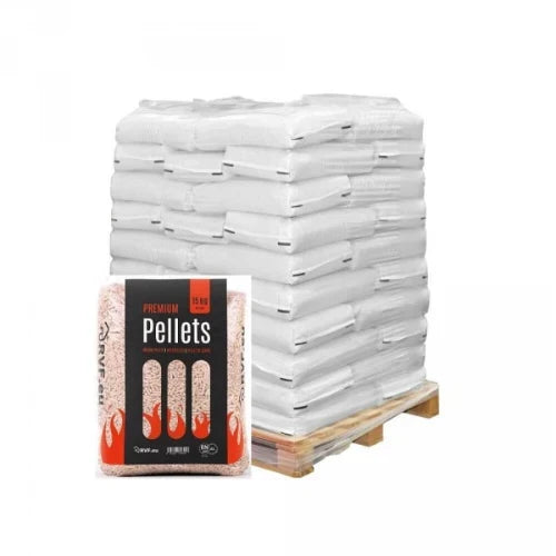 Dřevěné pelety Premium ENplus A1, smrk, 1050 kg (70 × 15 kg)
