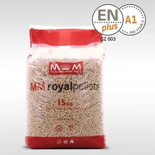 Světlé dřevěné pelety MM Royal Pellets 1 050 kg (70 × 15 kg)